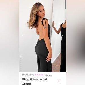 beginning boutique black maxi dress - size 4